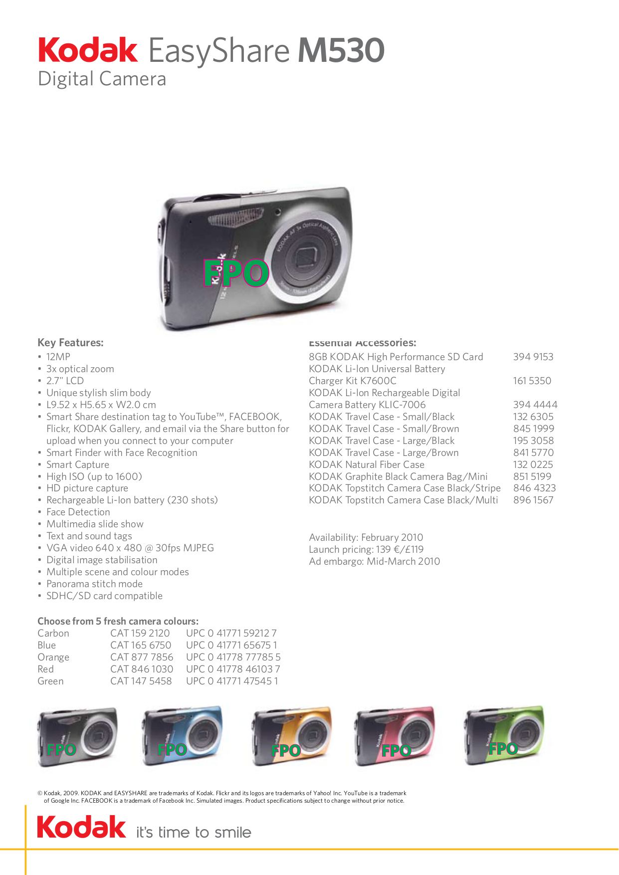 Download free pdf for Kodak EasyShare M530 Digital Camera manual